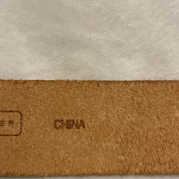 Fossil Beige Patterned Leather  Belt with Embellished Buckle Size M - Picture 7 of 15